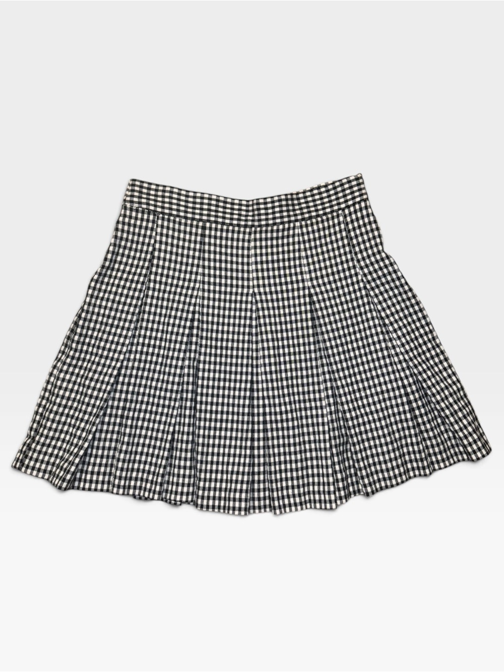 🟢3/$25 Pull&Bear Gingham Pleated Mini Skirt Large